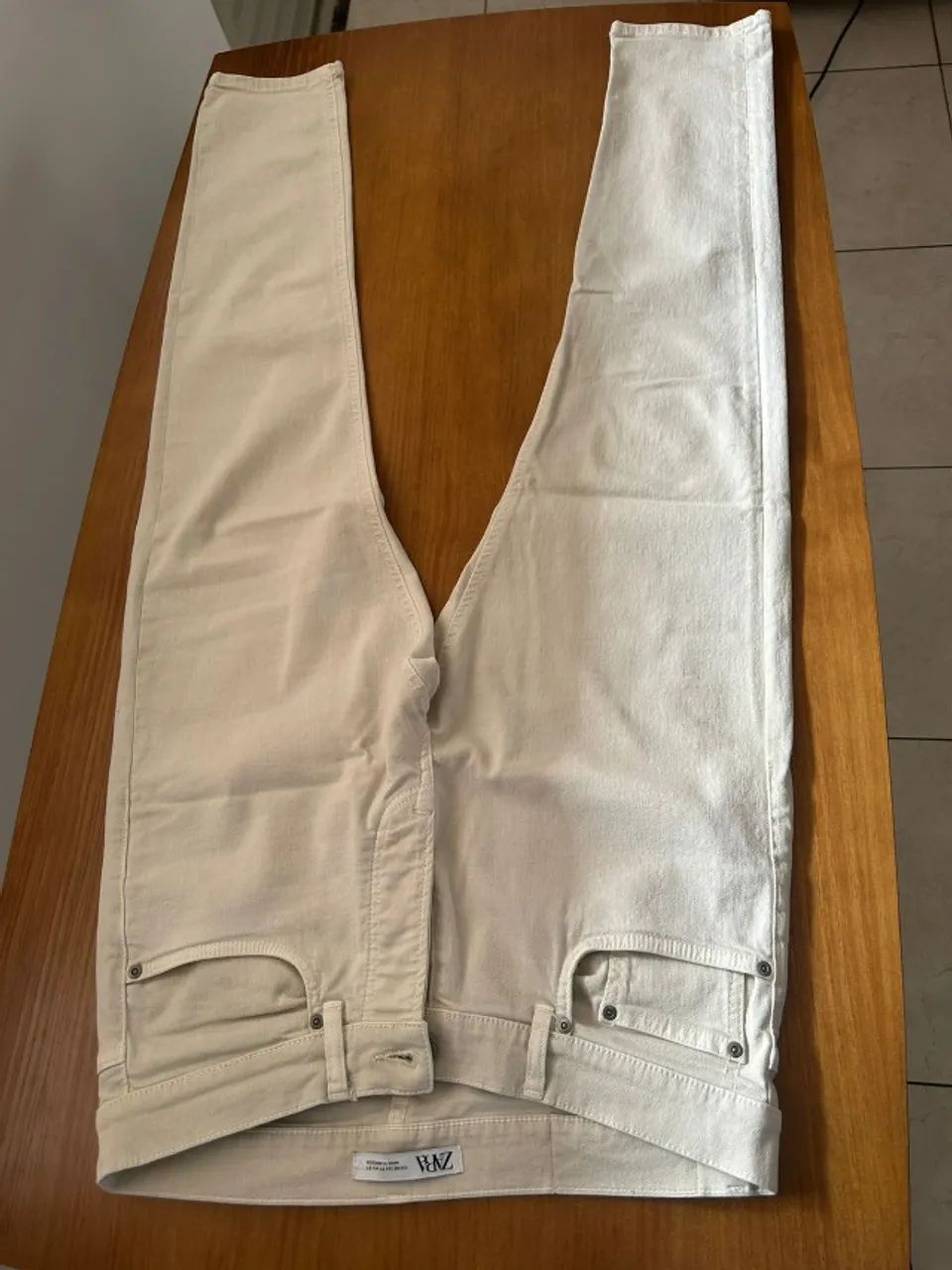 Calça Jeans Bege Zara - Foto 3