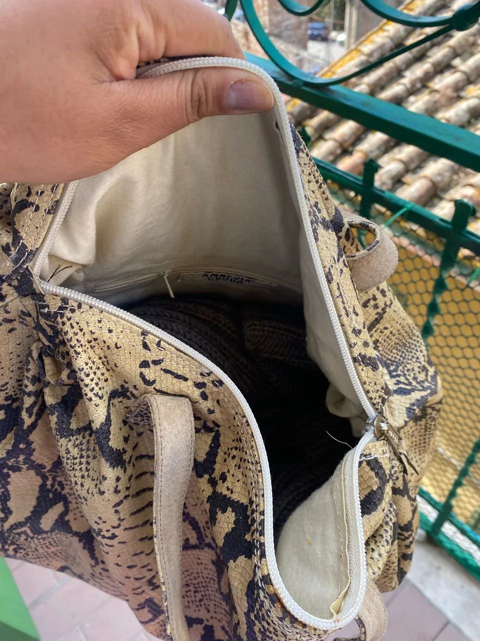 Bolsa italiana em couro de piton - Foto 4