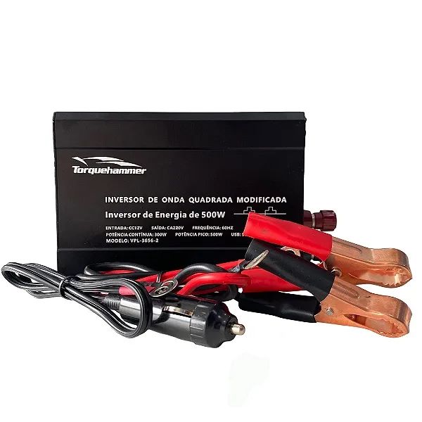 Inversor de Energia 500W 12V para 220V Ideal para Starlink USB 3.1A - Torquehammer  - Foto 5