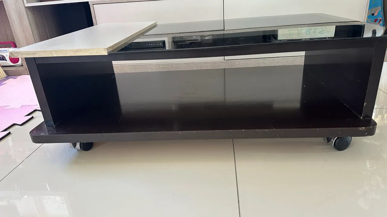 Mesa de centro 100% MDF com tampo de vidro - Foto 5