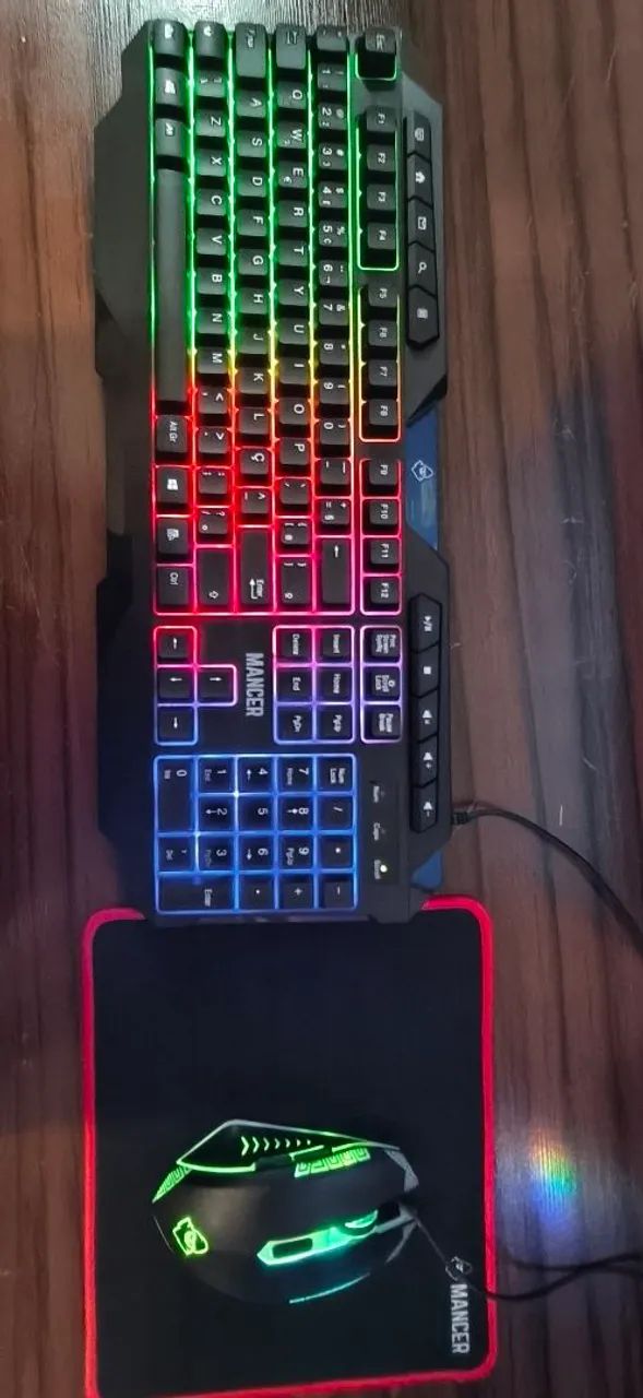 Kit Gamer Teclado, Mouse e Mousepad Mancer Orc - Foto 5