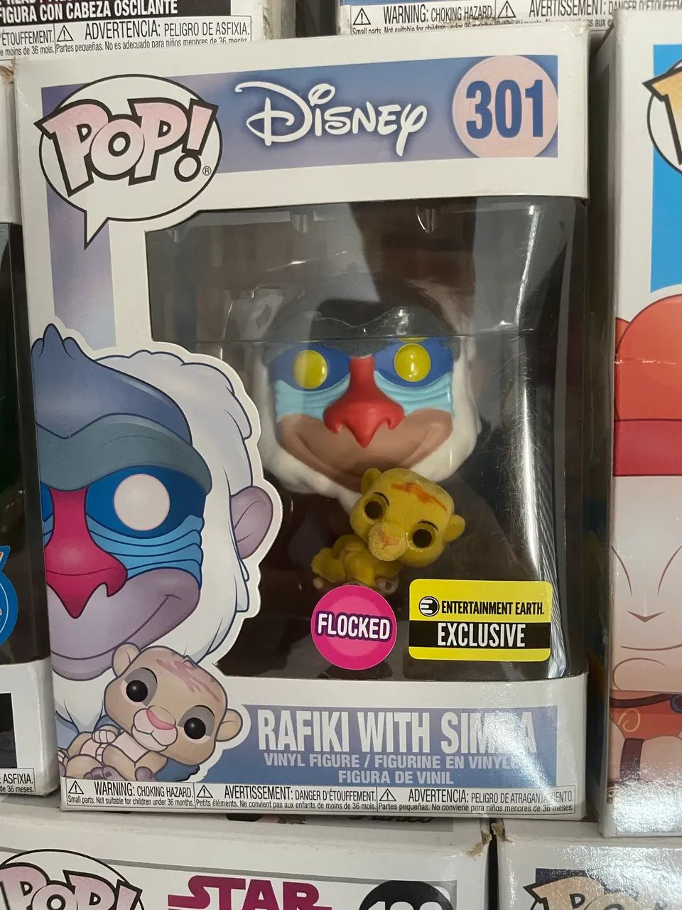 Funko Pop Rafiki with Simba Exclusivo Flocked