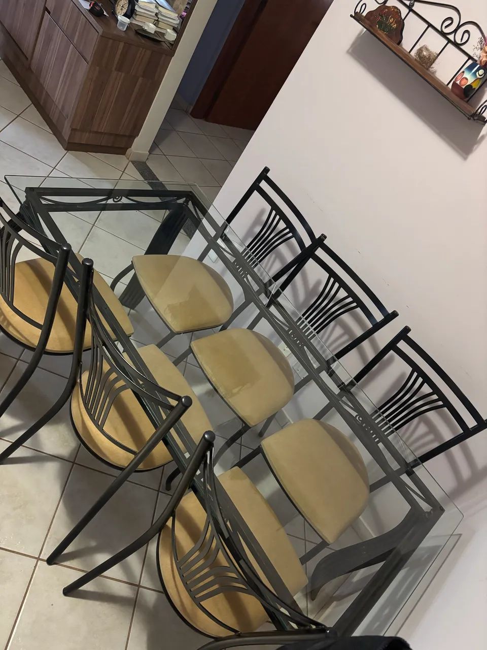 Oportunidade!! Mesa de jantar de ferro maciço 