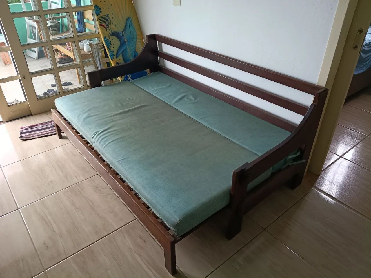 Sofá-cama extensível de madeira maciça - Foto 3