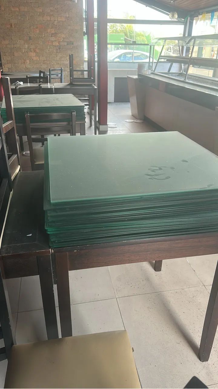 Vidros de mesas para  restaurante 