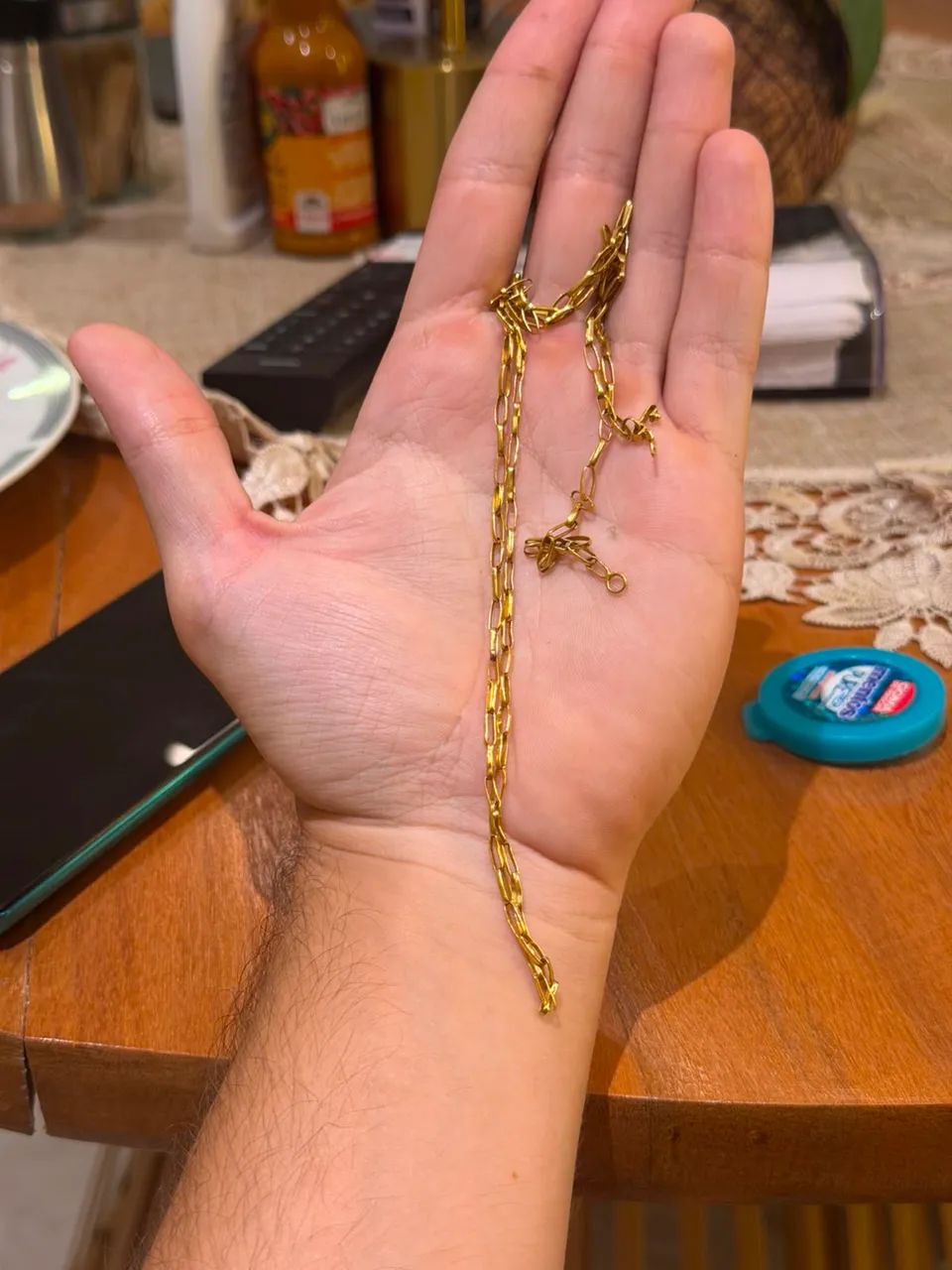 Colar Ouro tijolinho 