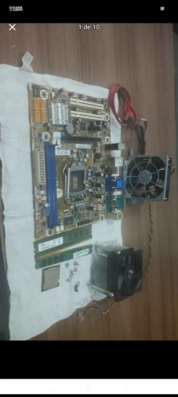 Kit placa mãe processador,cooler , memórias ram ,ssd