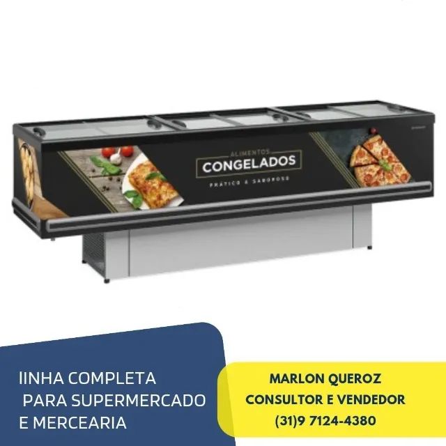 Ilha de Congelados 3m Gelopar Preta