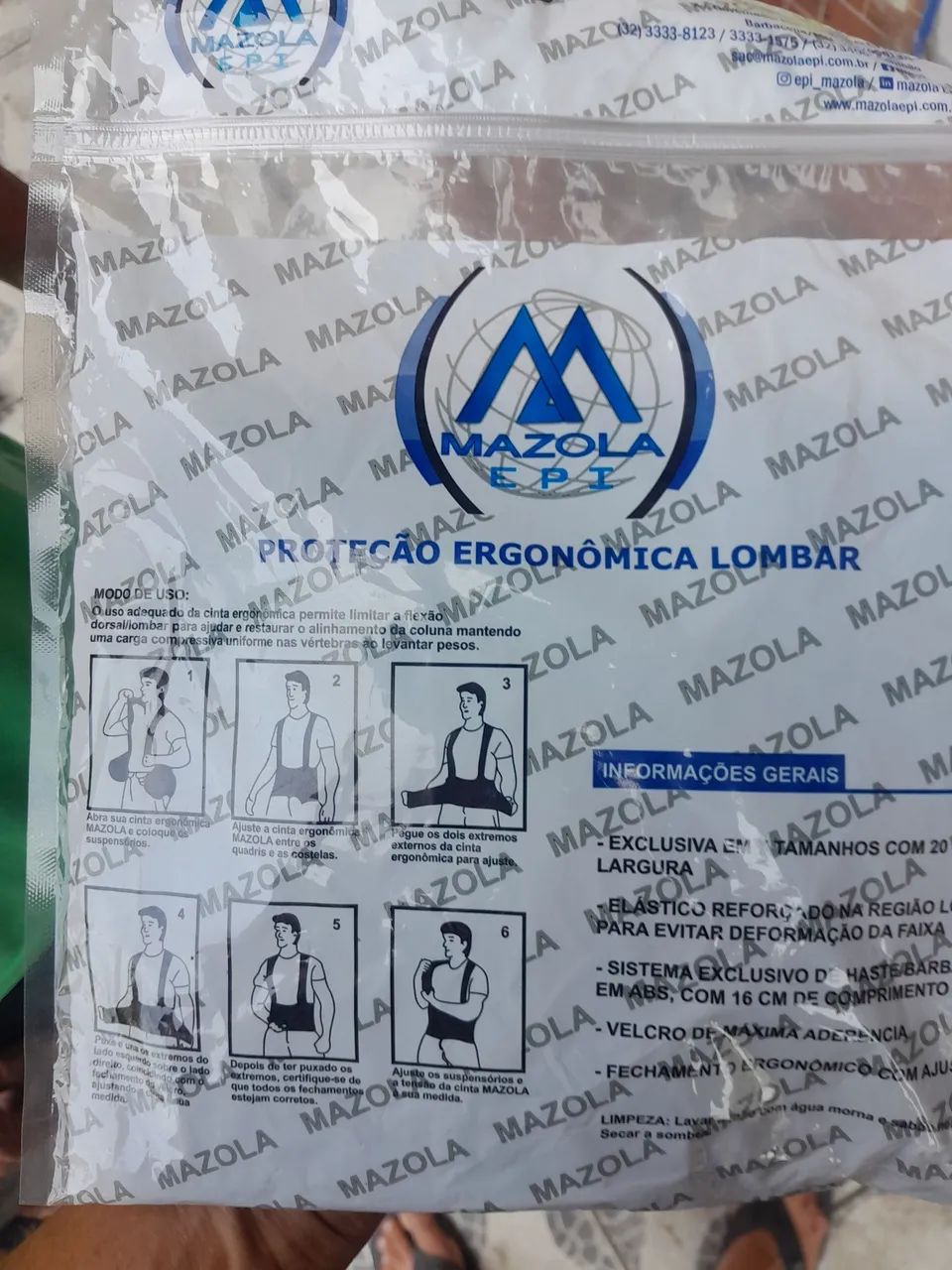 Cinta proteção lombar  - Foto 4