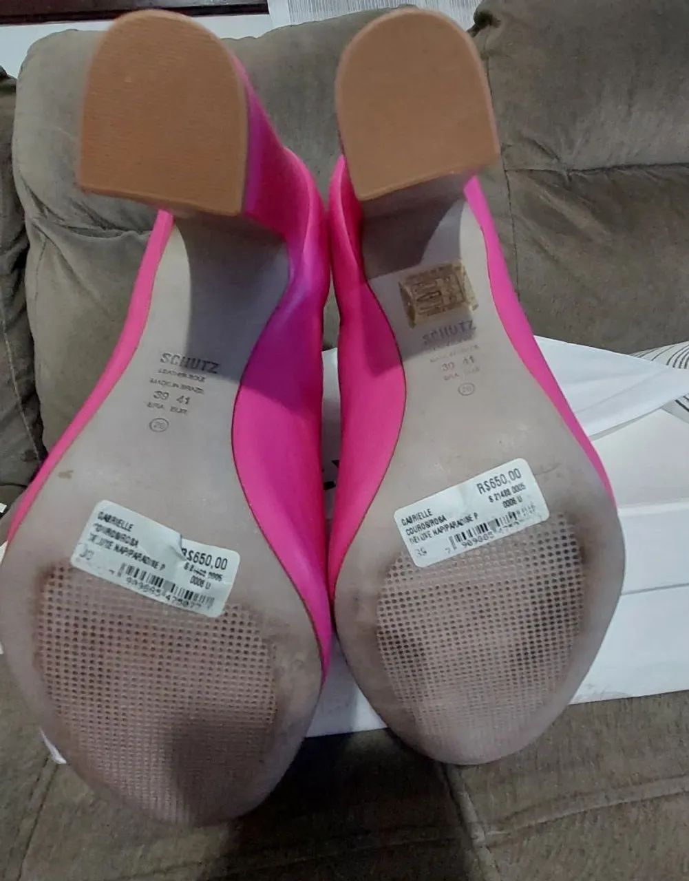 Bota Schutz Gabrielle em couro rosa - Tam. 39 - Nova - Foto 5