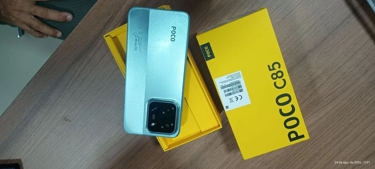 POCO C85 256GB Verde + Capa Original Nova + Caixa