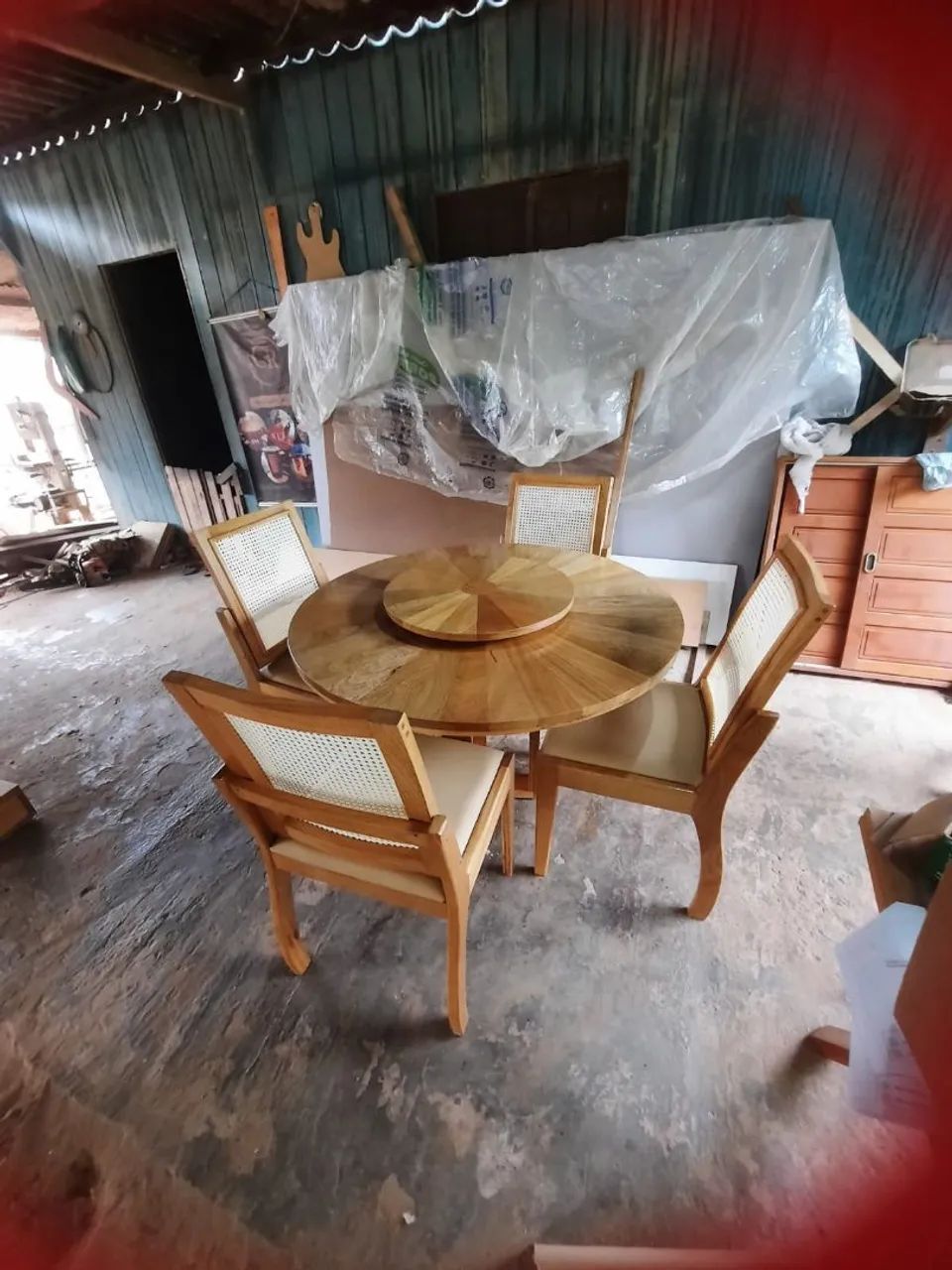 Mesas com cadeira em palha indiana - Foto 2