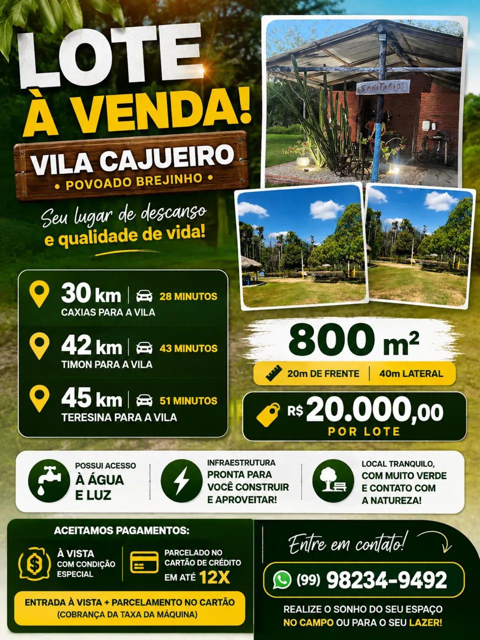 Vila Cajueiro - Lotes à Venda 