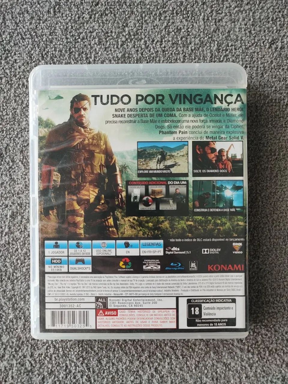 Metal Gear Solid V The Phantom Pain PS3 - Edição de Lançamento