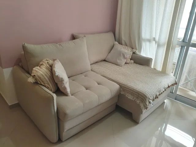 Sofá Retrátil Off White