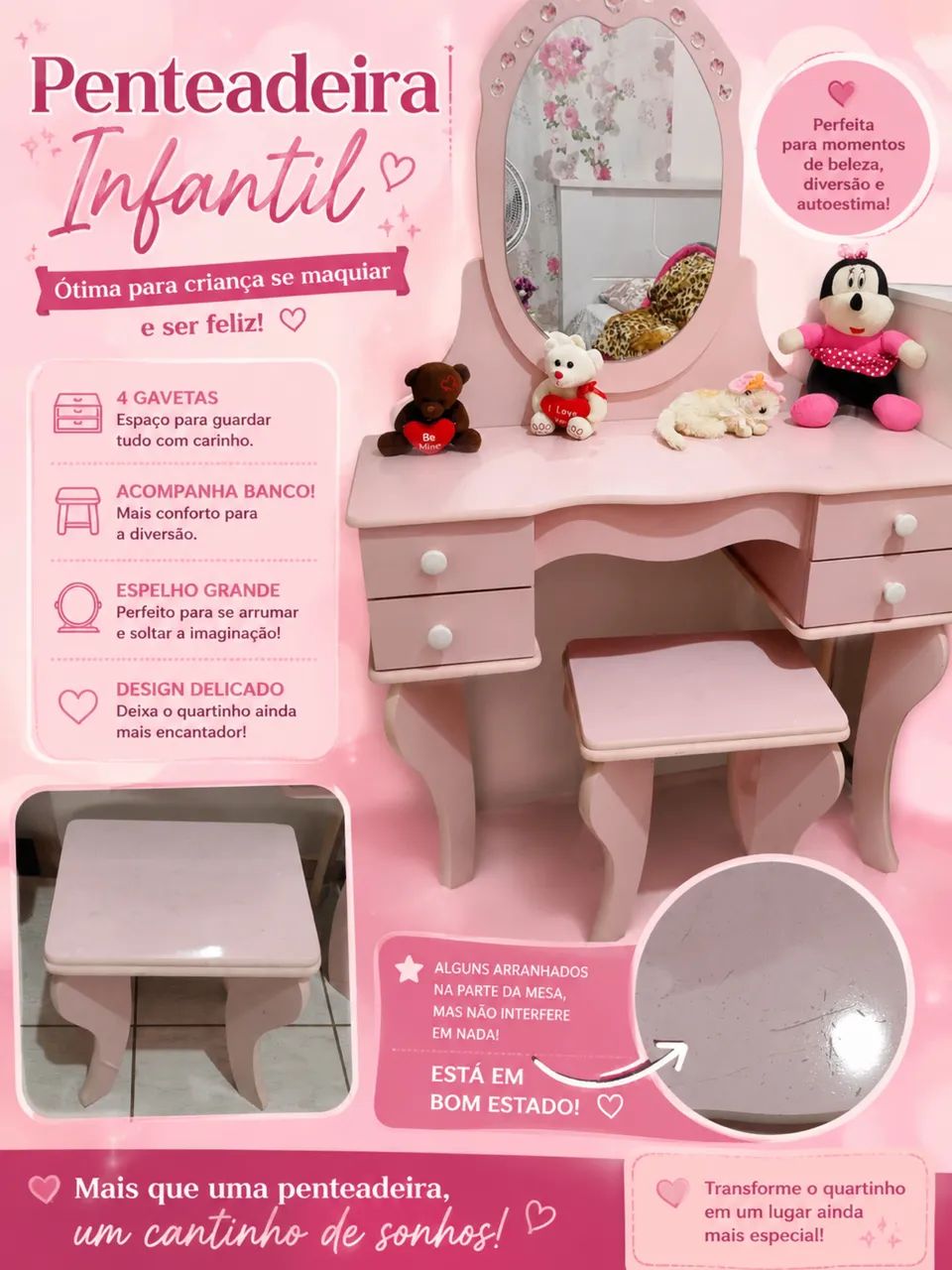 Penteadeira infantil 