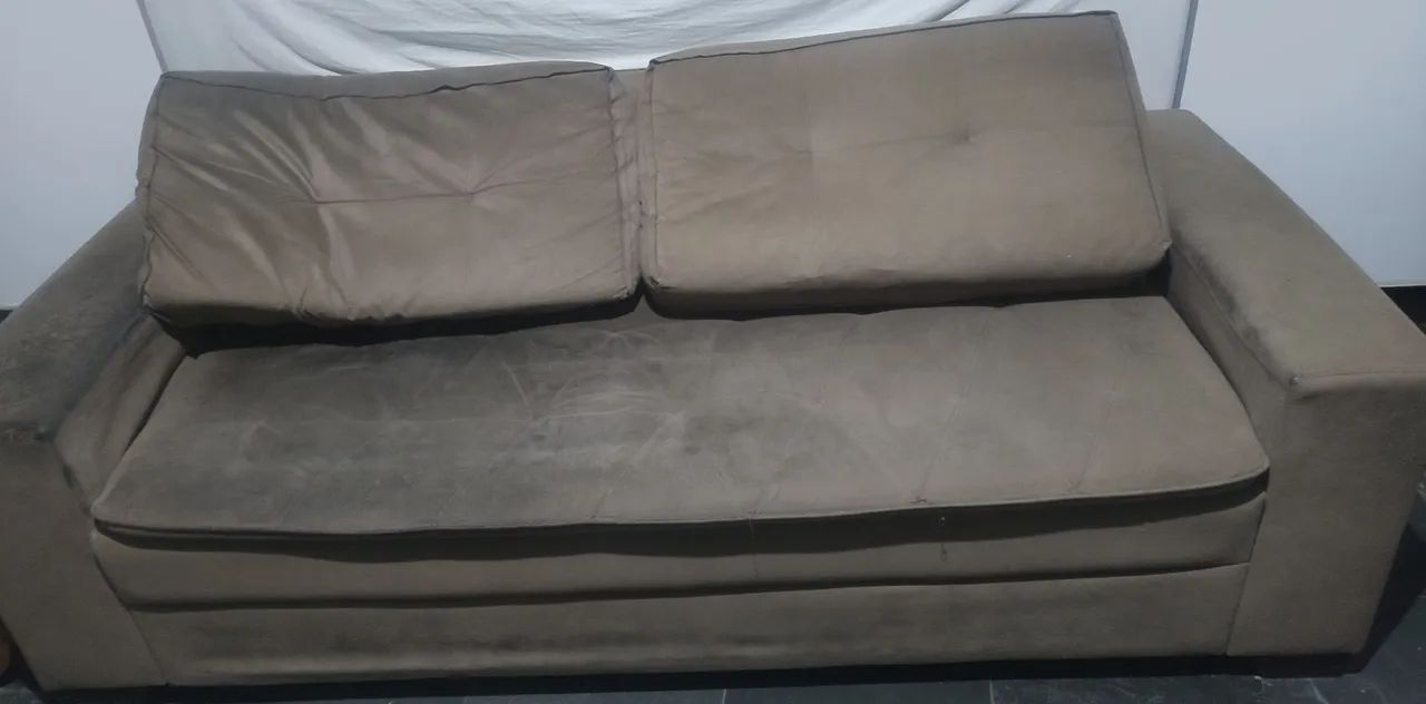 Sofa suede 3 lugares - Foto 4