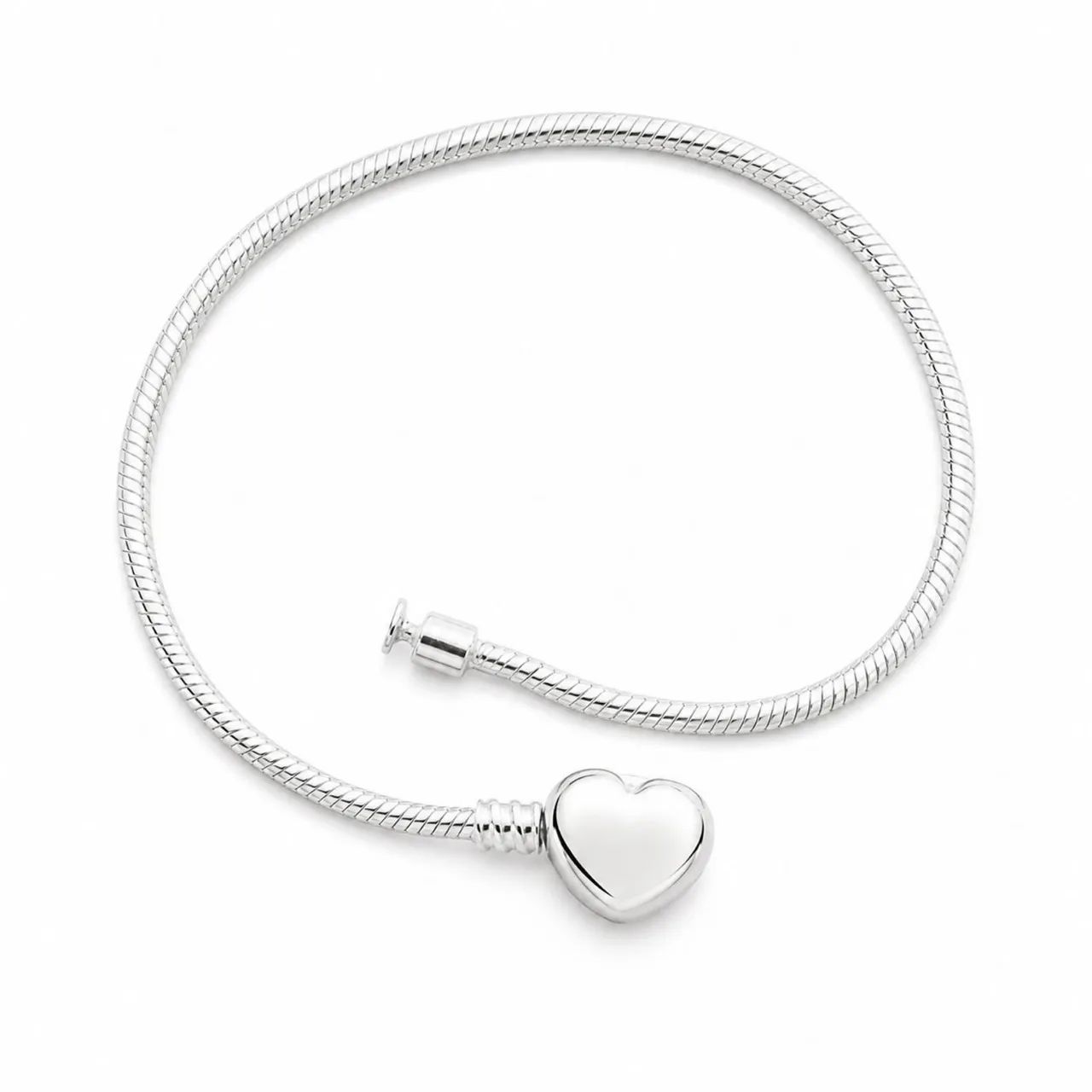 PULSEIRA PRATA 925 para BERLOQUE fecho CORAÇÃO LISO - Foto 4