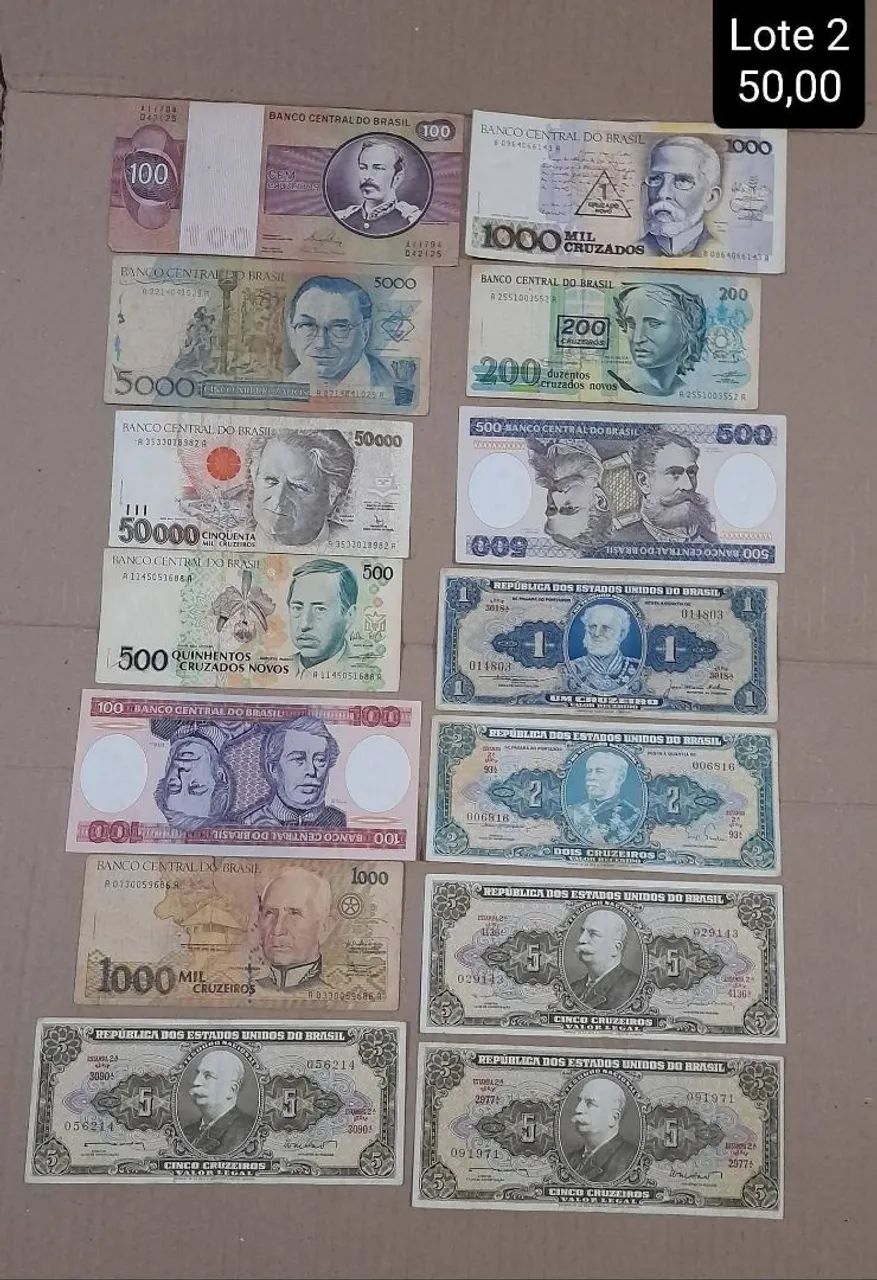 Lote cédulas antigas