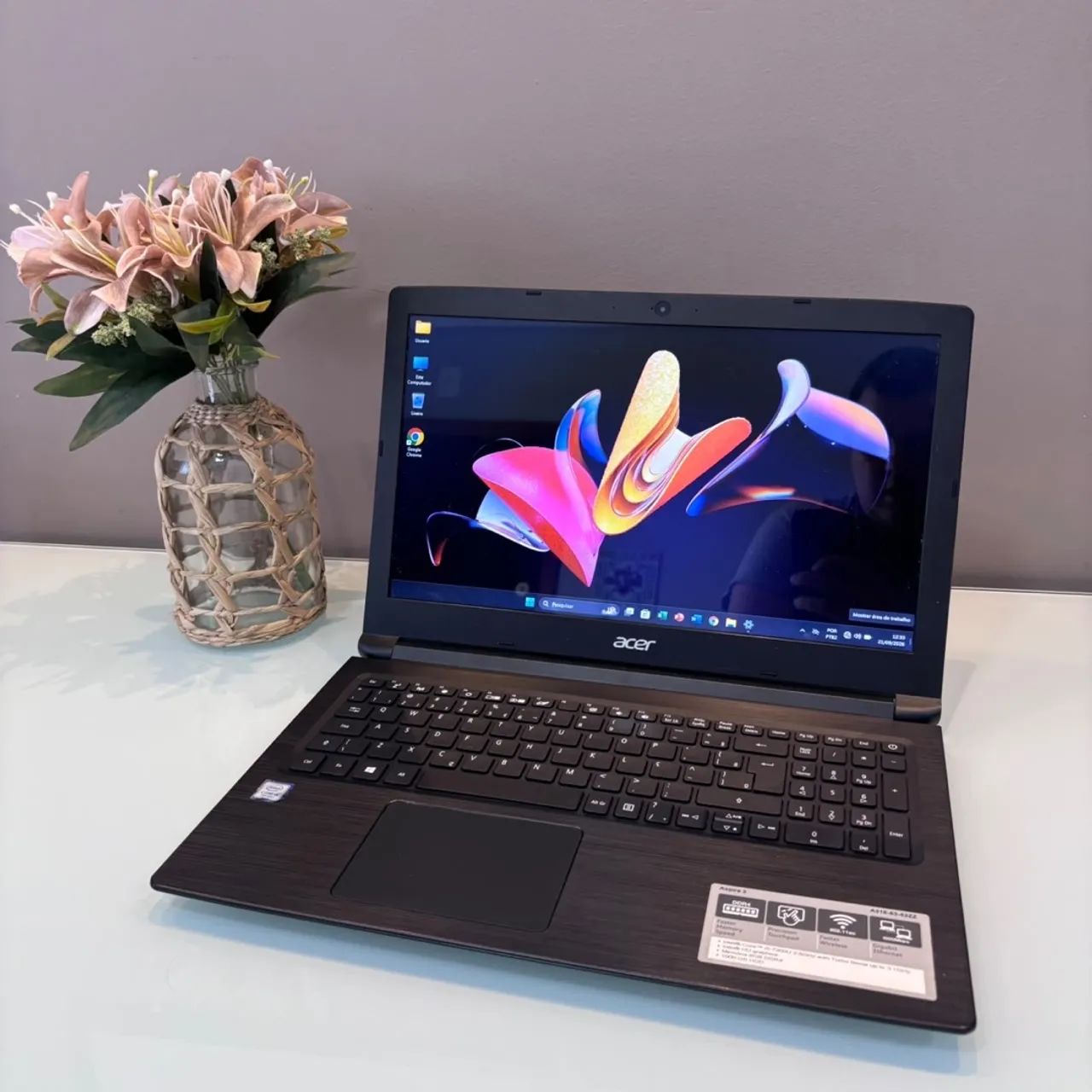 Notebook Acer Core i5 7ª 8GB DDR4 SSD Windows 11 Bateria Ótima  - Foto 2