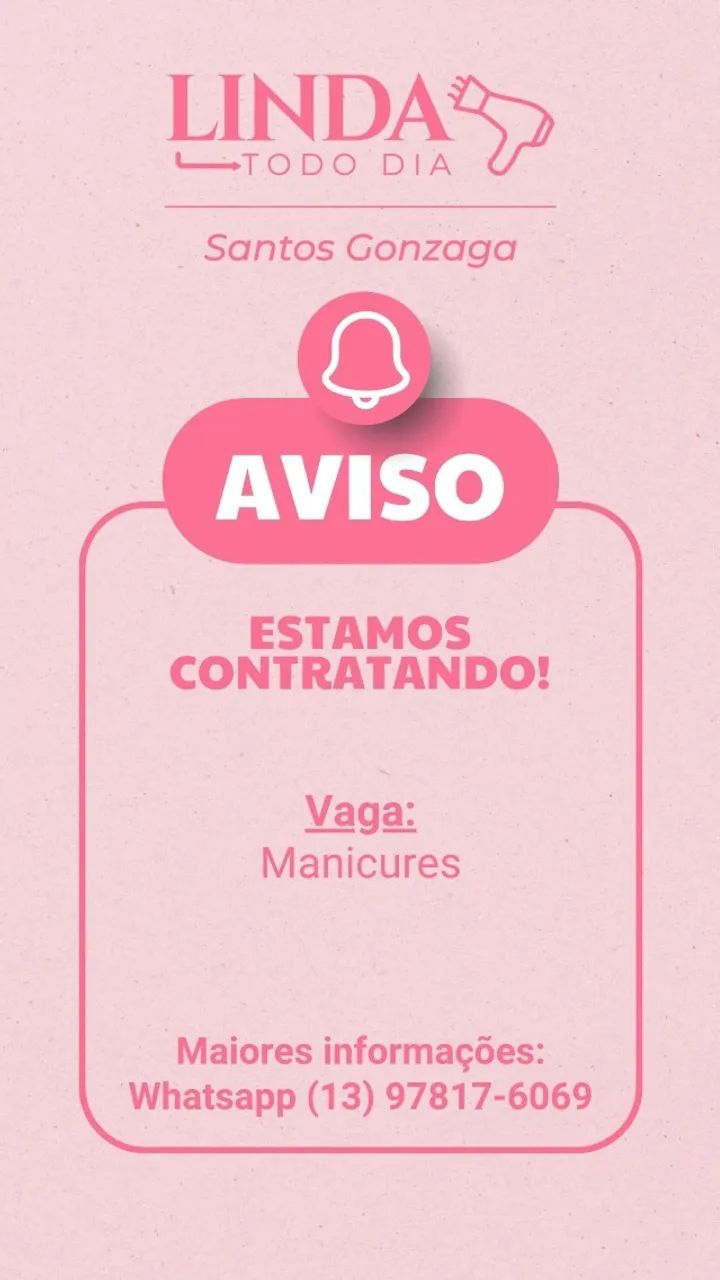 Contrata-se Manicure