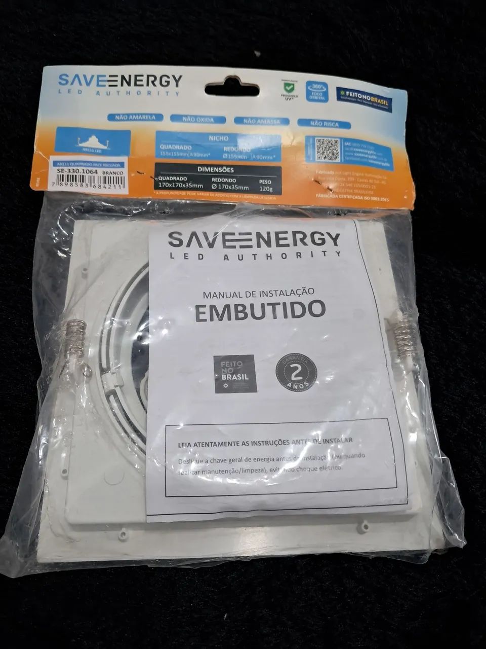 Kit dois Spot AR111 Embutido Iluminação Recuado com Foco Orientável - Foto 3