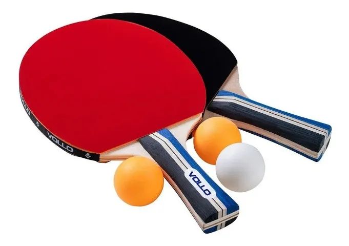 [NOVO/LACRADO] Kit Tênis De Mesa Ping Pong Vollo Com 2 Raquetes + 3 Bolas