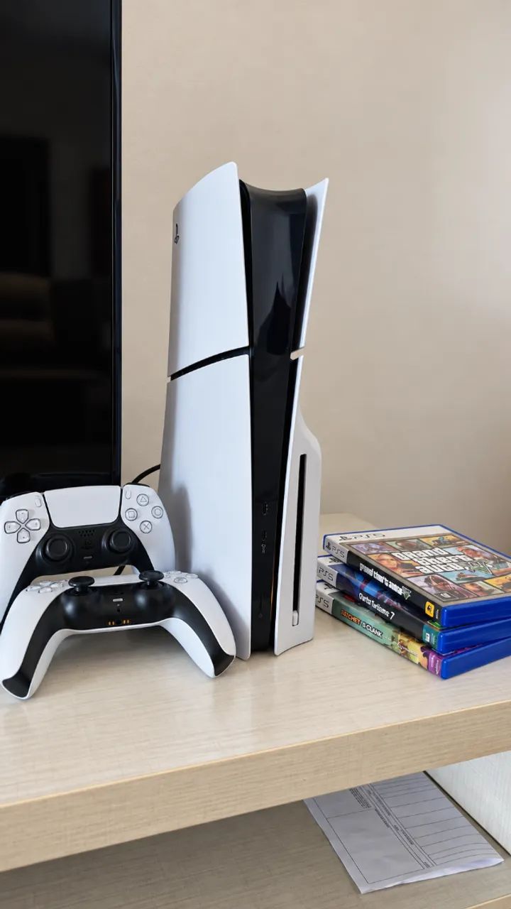 PS5 Slim 2 controles + Jogos NEGOCIO - Foto 4