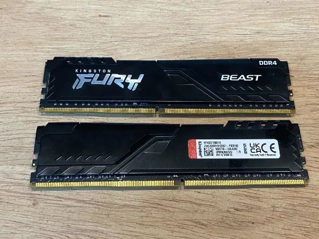 RAM 32GB DDR4 Kingston Fury 2666MHz - 2x 16GB - Troco por kit xeon