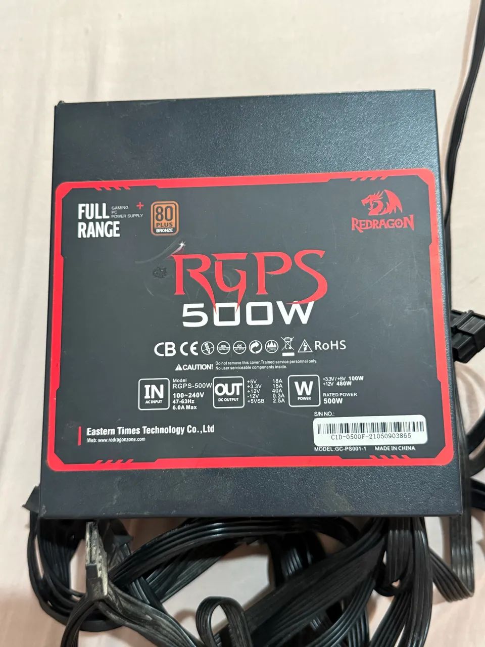 FONTE RED DRAGON 500w 80plus bronze  - Foto 2