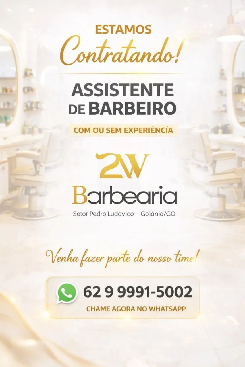 VAGA DE EMPREGO COMO ASSISTENTE DE BARBEIRO