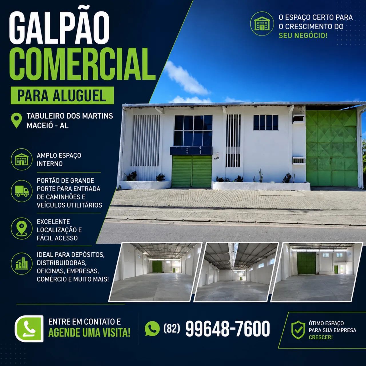 Galpão para aluguel 