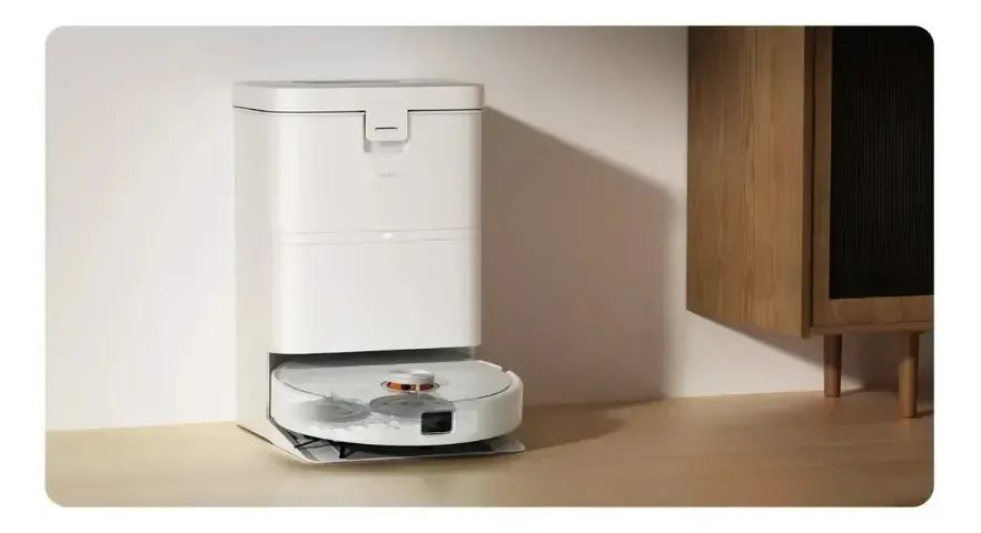 Robô Aspirador Xiaomi H50 10000Pa Branco 127V Com Base Auto Limpeza