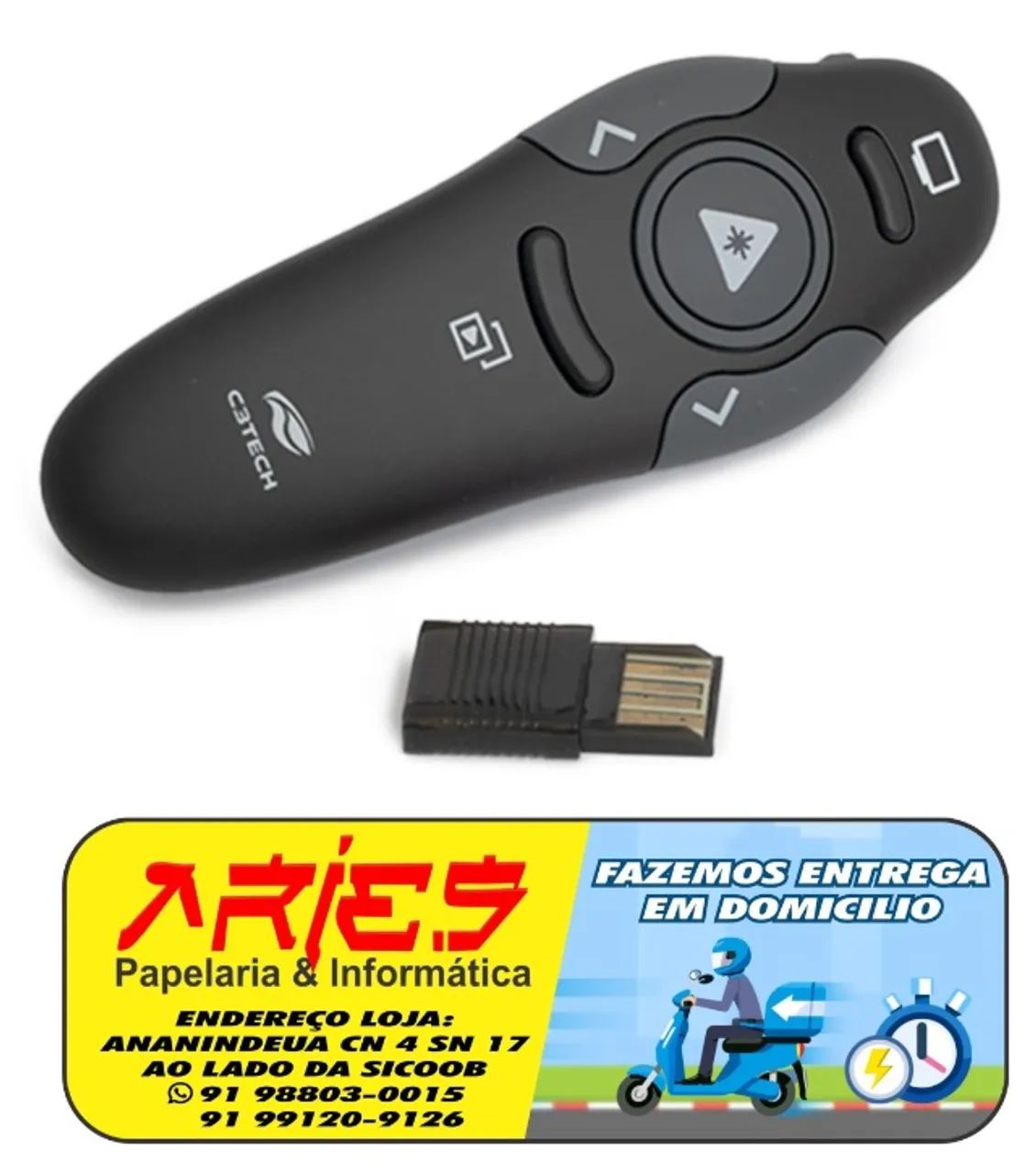 APRESENTADOR SEM FIO C3TECH AP-400BK