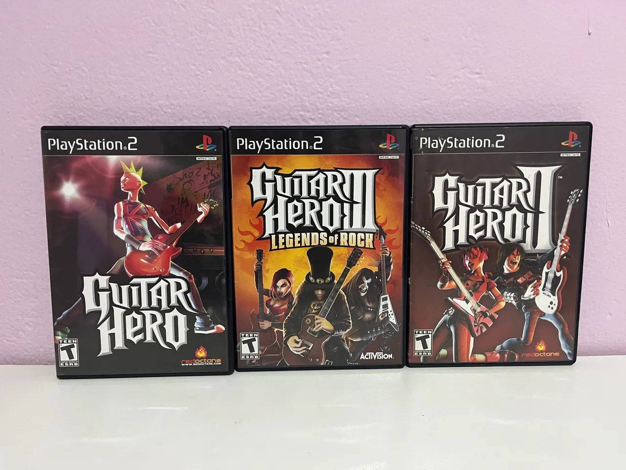 Guitar hero 1, 2 e 3 completo original ps2