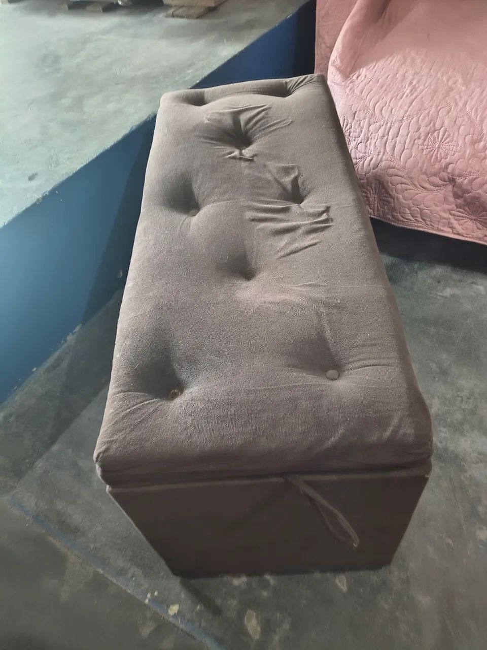 BAÚ CASAL SUEDE USADO BOM ESTADO $160 Entrego 