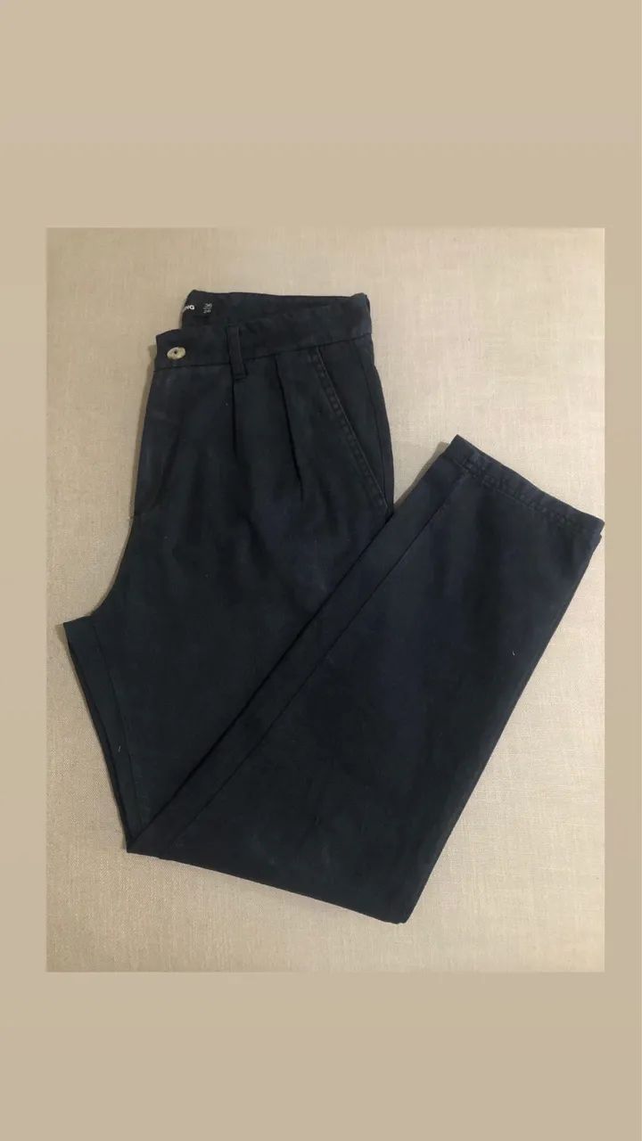 Calça masculina 38 azul marinho da Hering