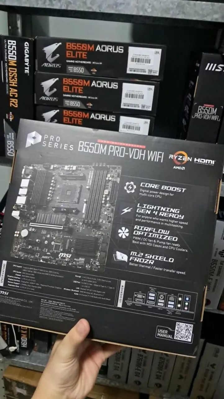 PLACA MÃE MSI B550M PRO-VDH WIFI, Chipset B550, AMD AM4, mATX, DDR4 - Foto 2