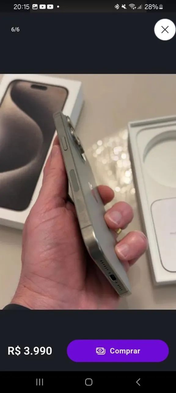 IPHONE 15 PRO MAX 256GB CINZA TITANIUM - Foto 2