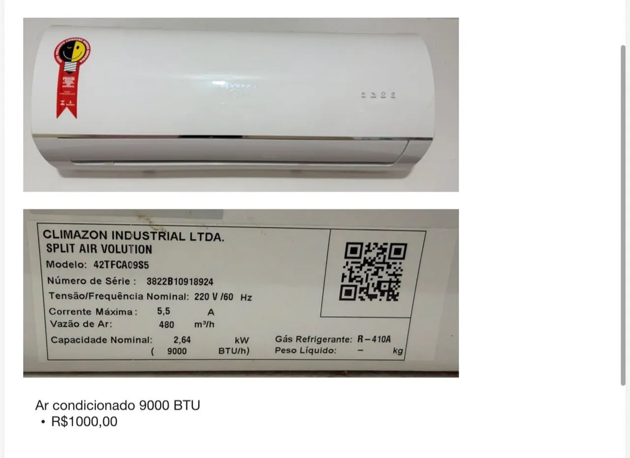 Ar condicionado Split air 