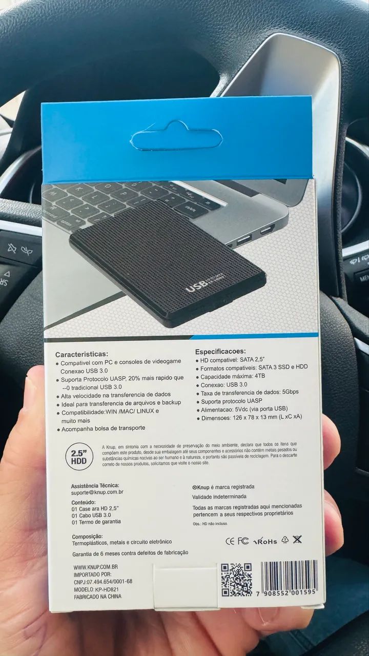 CASE SATA USB 2.0 PARA HD 2,5 - MARCA: KNUP - KP-HD821  - Foto 4