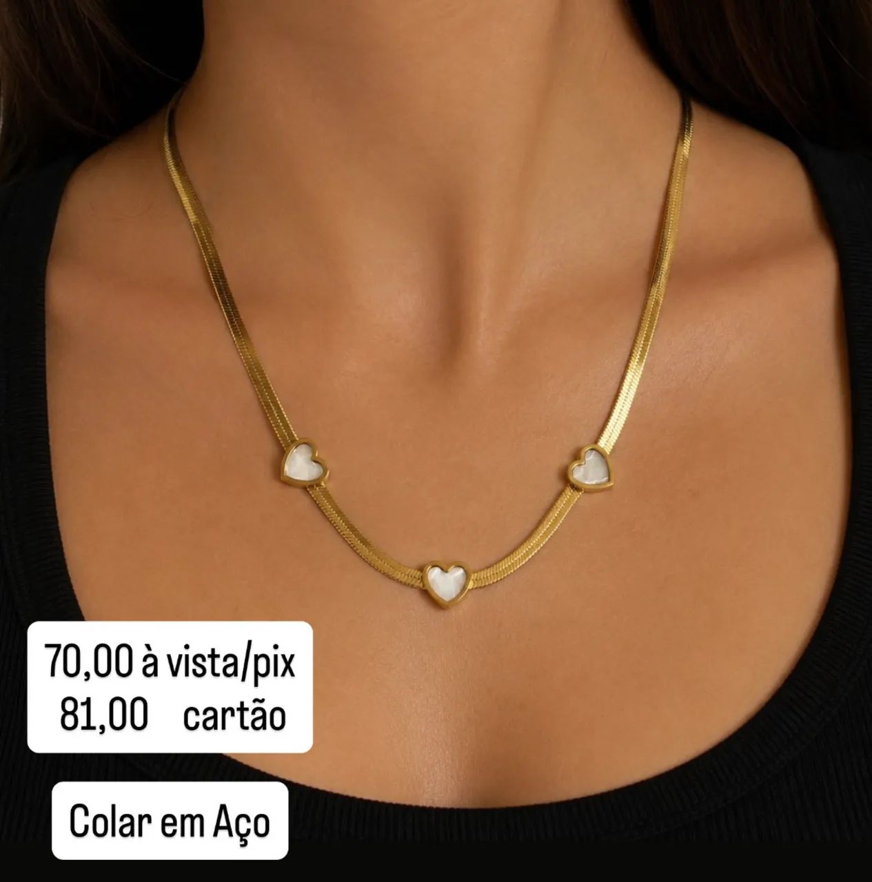 Colar Feminino em Aço Inoxidável 