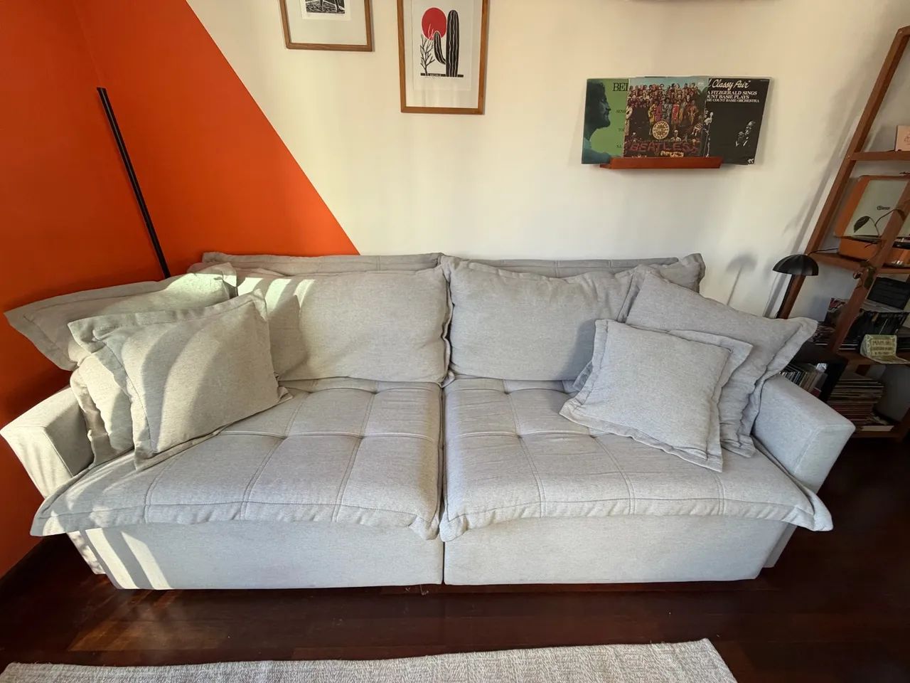 Sofá-cama para Sala de Estar - Cinza  - Foto 2