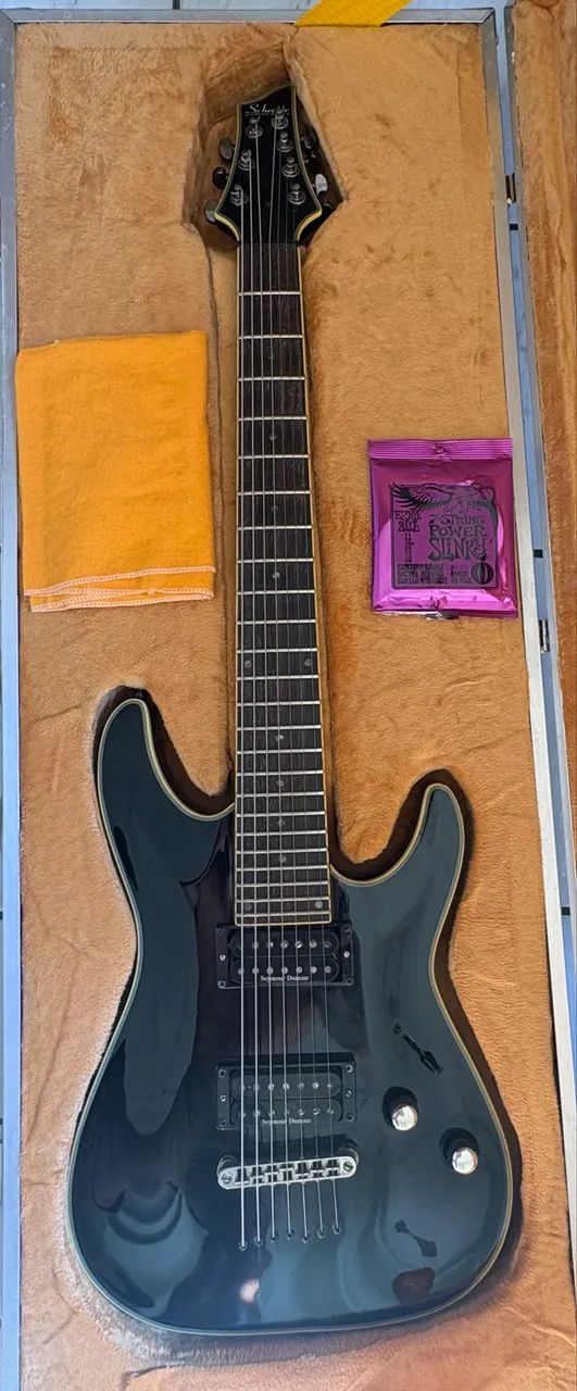 Guitarra Schecter blackjack C7 ÚNICA NA OLX E ML!! - Foto 4