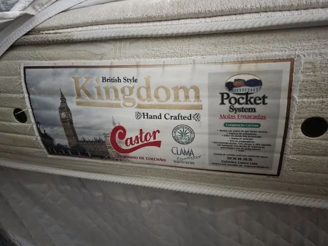 Cama King ( box + colchão ) Castor - perfeito estado  - Foto 2