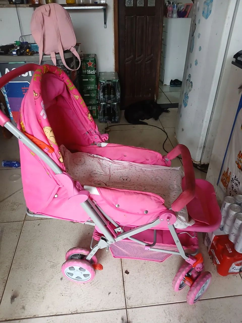 Carrinho de bebe rosa - Foto 4