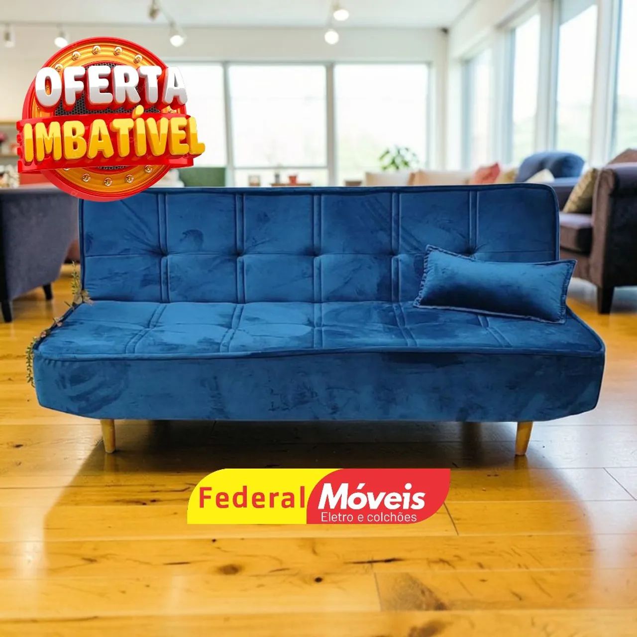 Sofá Cama 1,88m Campeão de Vendas D33 - Mega Promoção!