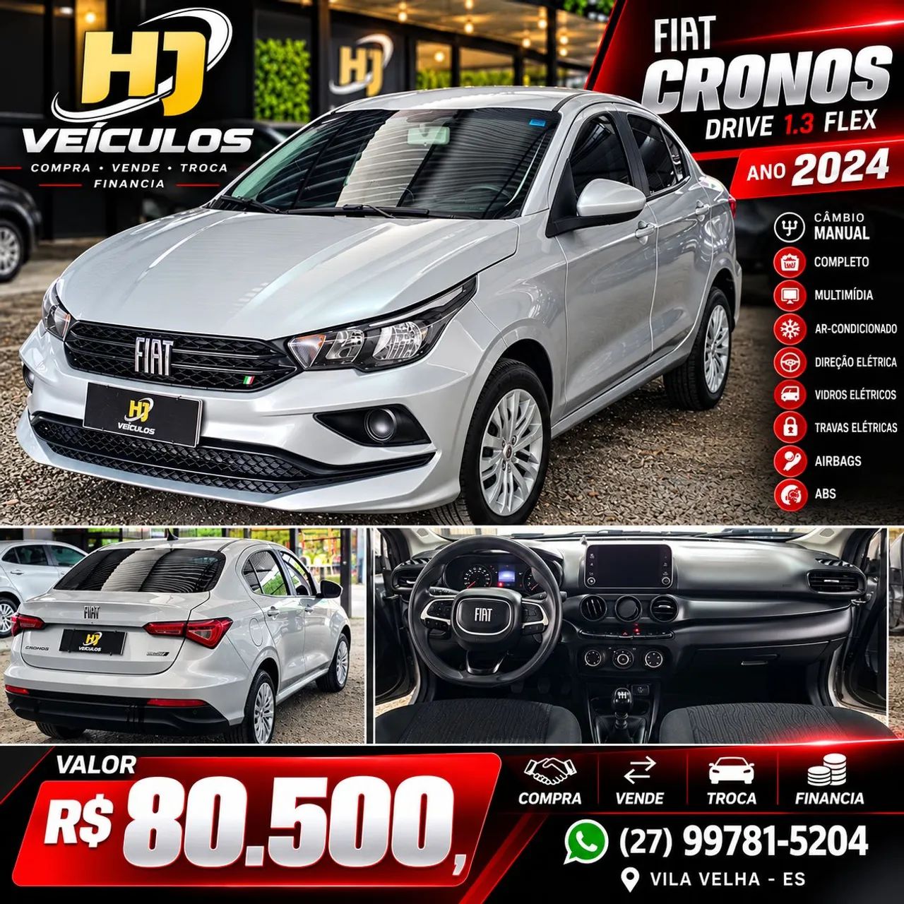 Fiat Cronos Drive 1.3 8V Flex 2024