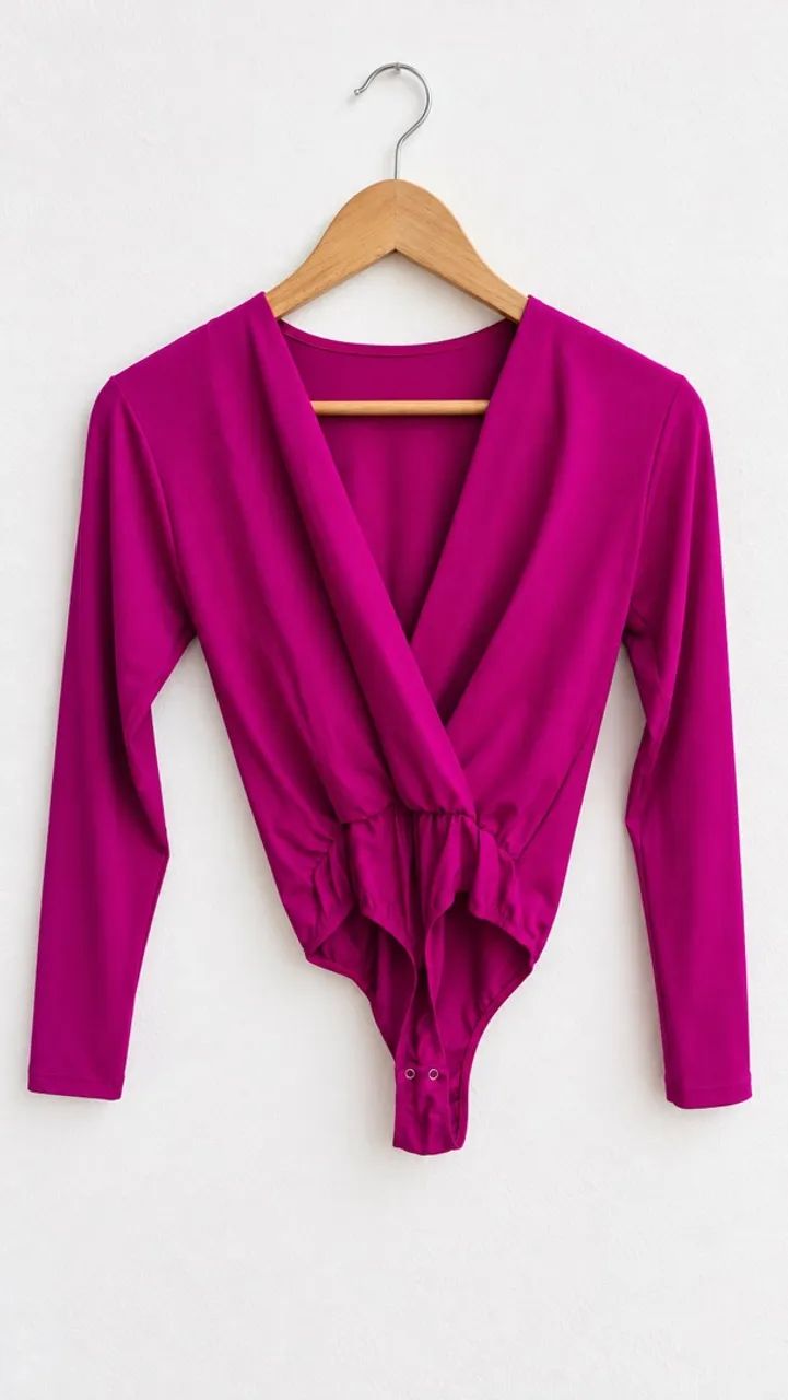 Body de manga longa pink