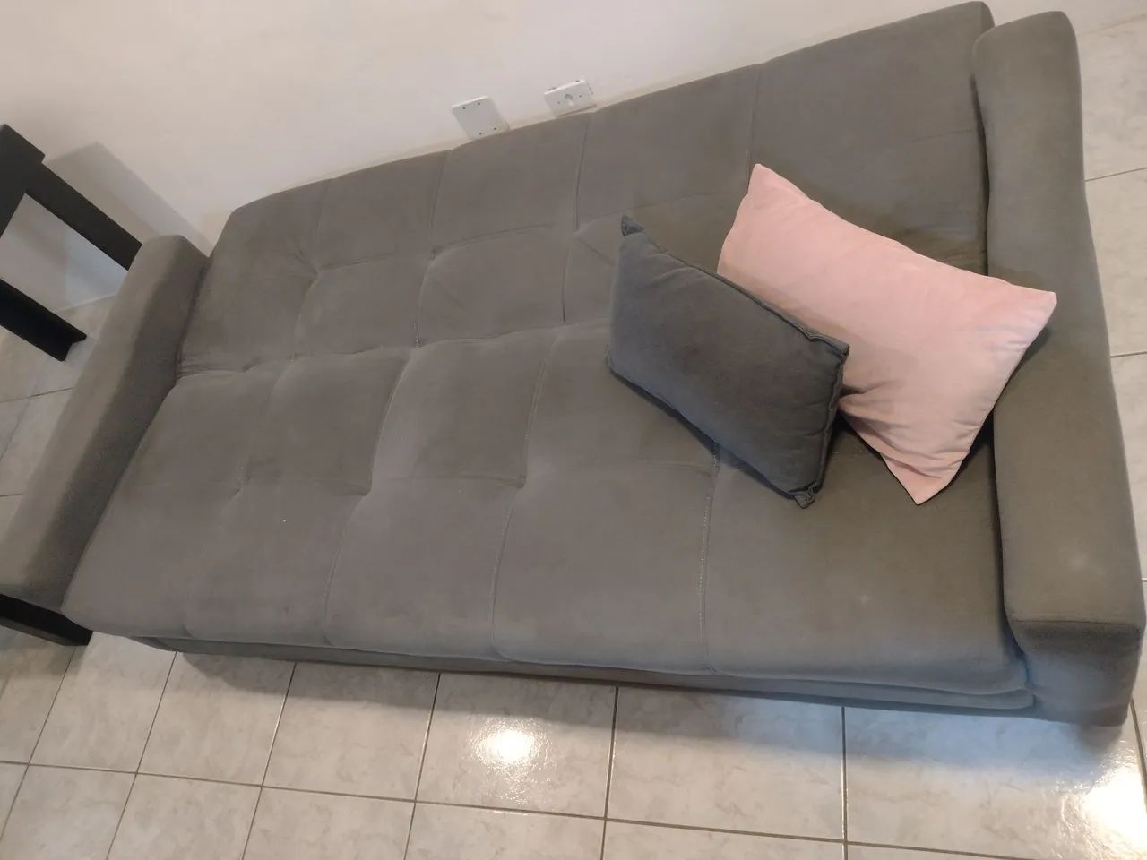 Super Promoção - Sofá Cama Cinza Usado  - Foto 4